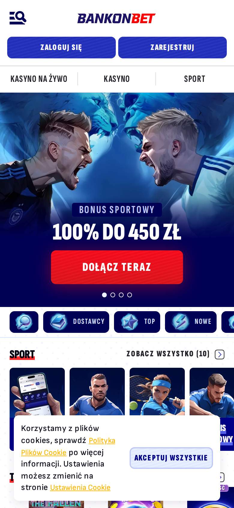 Bankonbet — strona główna
