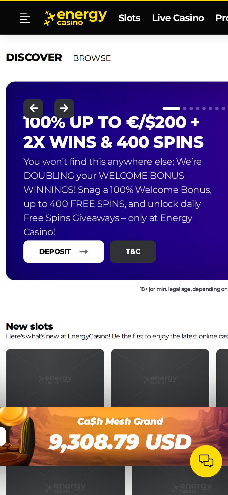 Energy Casino — lobby gier