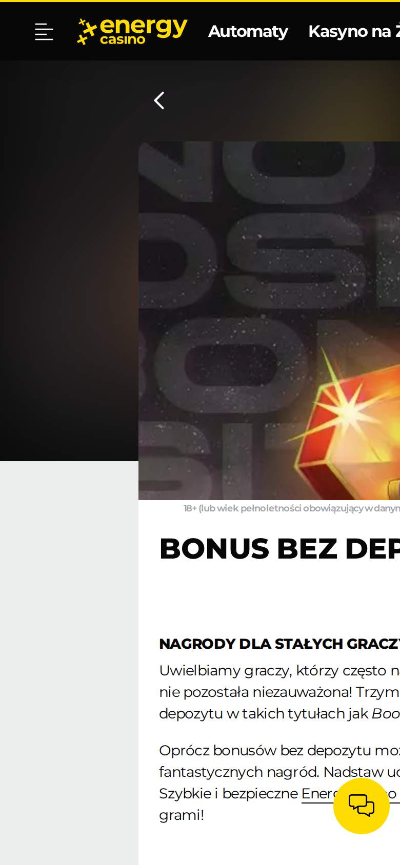 Energy Casino — strona promocji