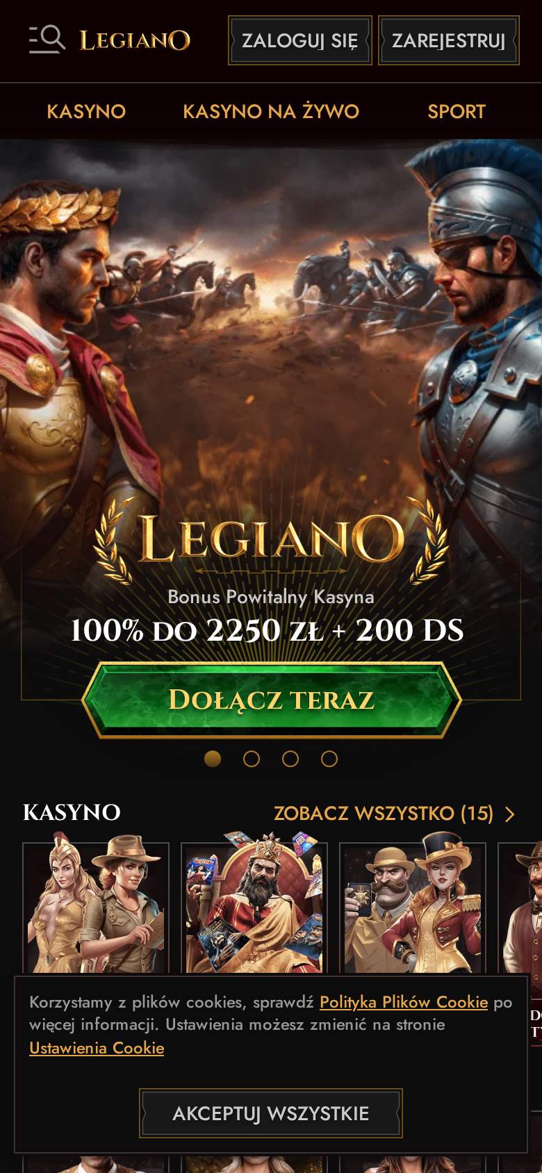 Legiano — strona główna