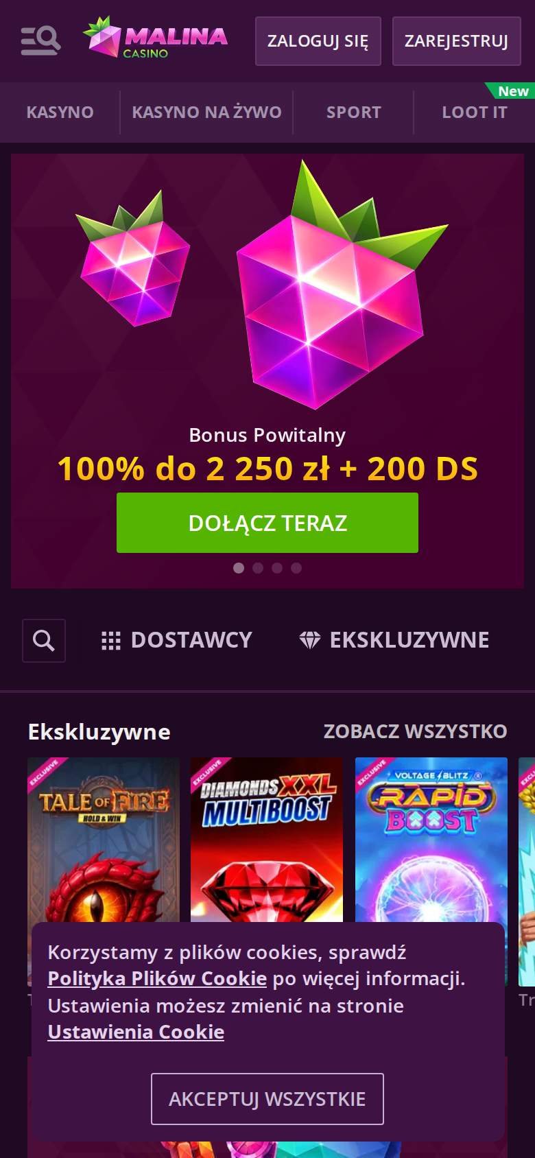 Malina — strona główna