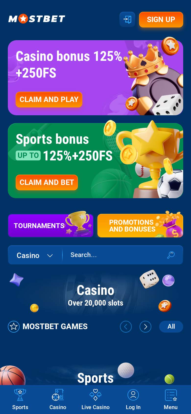 Mostbet — strona główna